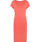 Load image into Gallery viewer, LUXE-DIVA Womens Plus Size Plain Short Sleeve Stretch Ladies Jersey Midi Dress 16-26 Casual Womenswear Viscose Casual Wear Summer Comfort
