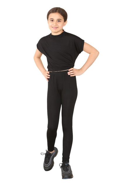 Girls Jersey Leggings Ð Full Length, Thick Stretch Material