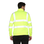 Load image into Gallery viewer, LUXE DIVA Mens Long Sleeve Quarter Zip Hi Vis Sweatshirt Jumper Top Sizes S-2XL
