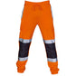 LUXE DIVA Mens Hi Vis Two Tone Jogging Bottoms Combat Trousers Workwear Joggers