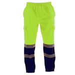 Load image into Gallery viewer, LUXE DIVA Mens Hi Vis Visibility Viz Safety Fleece Bottoms Work Wear Trouser Jogger Pants
