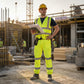 LUXE DIVA Men's Hi Vis Fleece Trousers Joggers Safety Workwear Pants Reflective High Visibility