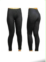Load image into Gallery viewer, LUXE DIVA Ladies Stretchy denim look Jeggings legging
