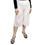 Load image into Gallery viewer, LUXEDIVA  Womens Ladies Plain 3/4 Length Short Palazzo Trousers Casual Wide Leg Culottes Pants Plus Sizes UK 8-26

