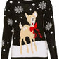 LUXE DIVA Women's Knitted Rudolph on wall Xmas Snowflake Ladies kids Reindeer Pom Jumpers