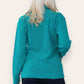 Women's Ladies Knitted Cable Zipper Collar 2 Pockets Zip All The Way Down 8-14