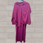 LUXE DIVA women’s gold trim abaya with matching scarf Islamic maxi dress