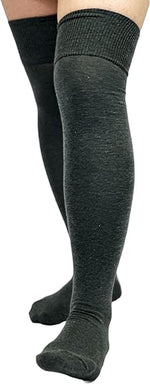 Load image into Gallery viewer, New Ladies Girls Over The Knee Plain Microfiber Socks Assorted Colours Women Thigh High Socks UK Size 4-6

