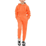 Load image into Gallery viewer, Girls Crop Set Kids Zip Hooded Crop Jogging Tracksuit -
