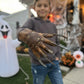 LUXE DIVA Kids  Halloween Costume Red Green Striped Jumper Hat Mask Claw Glove Horror Fancy Dress