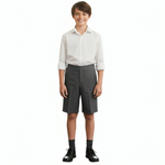 Load image into Gallery viewer, LUXE DIVA Boys School Shorts – Classic Black Knee-Length Uniform Shorts with Pockets, Easy Pull-On Design, Half Elastic Waistband for Ages 2-10 Years
