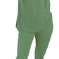 LUXE DIVA Ladies Chunky Cable Knitted Polo High Neck Top Leggings Lounge wear Suit Set