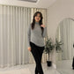 LUXE DIVA Women’s Plus Size Polo Roll Neck Jumper