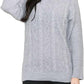 LUXE DIVA LADIES ROUND NECK LONG SLEEVE KNITTED JUMPER SELF PATTERN WITH DIAMOND ALL WAY DOWN CABLE KNIT