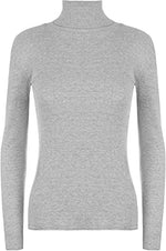 Load image into Gallery viewer, LUXE DIVA Women Ladies Ribbed Stretch Polo Turtle Neck Rib Top Jumper UK Size S/M-XXXL

