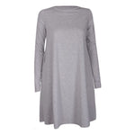 Load image into Gallery viewer, LUXE DIVA WOMEN LADIES LONG SLEEVE SWING DRESS FLARED A LINE SKATER DRESS TOP SIZE 8-26
