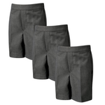 Load image into Gallery viewer, LUXE DIVA Boys School Shorts – Classic Black Knee-Length Uniform Shorts with Pockets, Easy Pull-On Design, Half Elastic Waistband for Ages 2-10 Years
