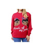 LUXE DIVA Women's Knitted Rudolph on wall Xmas Snowflake Ladies kids Reindeer Pom Jumpers