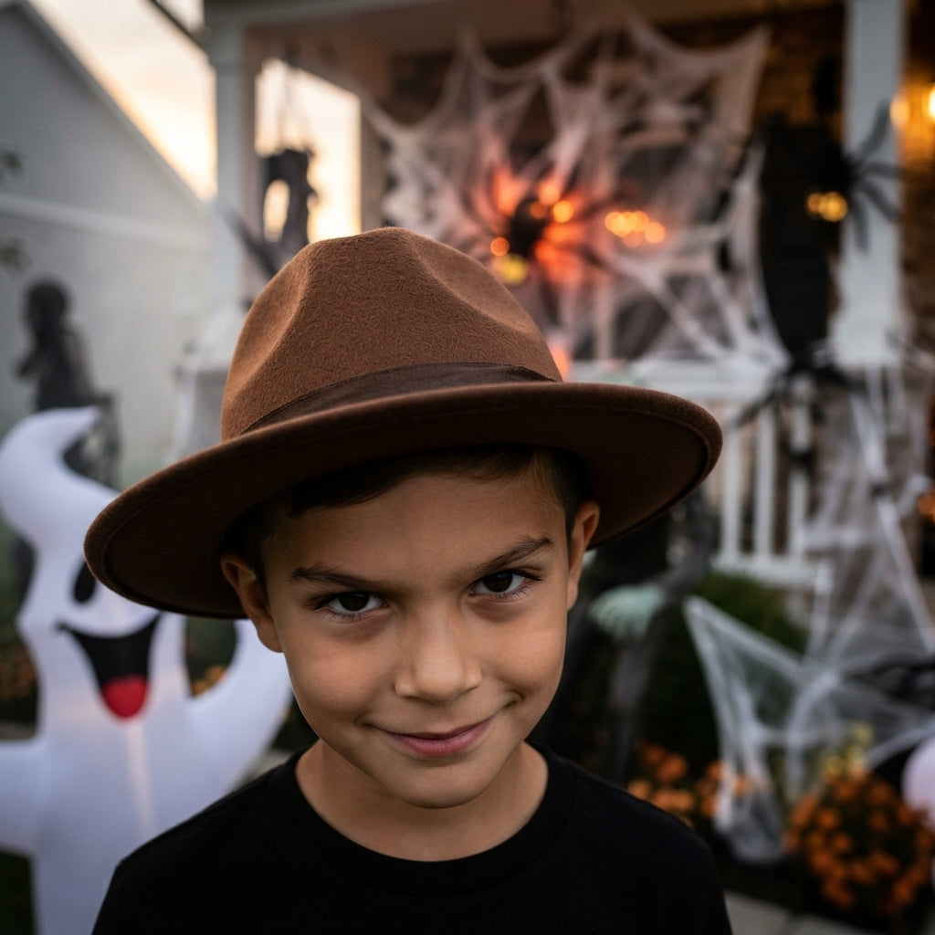 LUXE DIVA Kids Halloween Hat Costume Fancy Dress Spooky Party Accessory