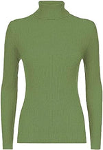 Load image into Gallery viewer, LUXE DIVA Women Ladies Ribbed Stretch Polo Turtle Neck Rib Top Jumper UK Size S/M-XXXL
