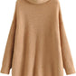 LUXE DIVA Women Chunky Knitted High Polo Roll Neck Baggy Oversized Winter Jumper Dress Top