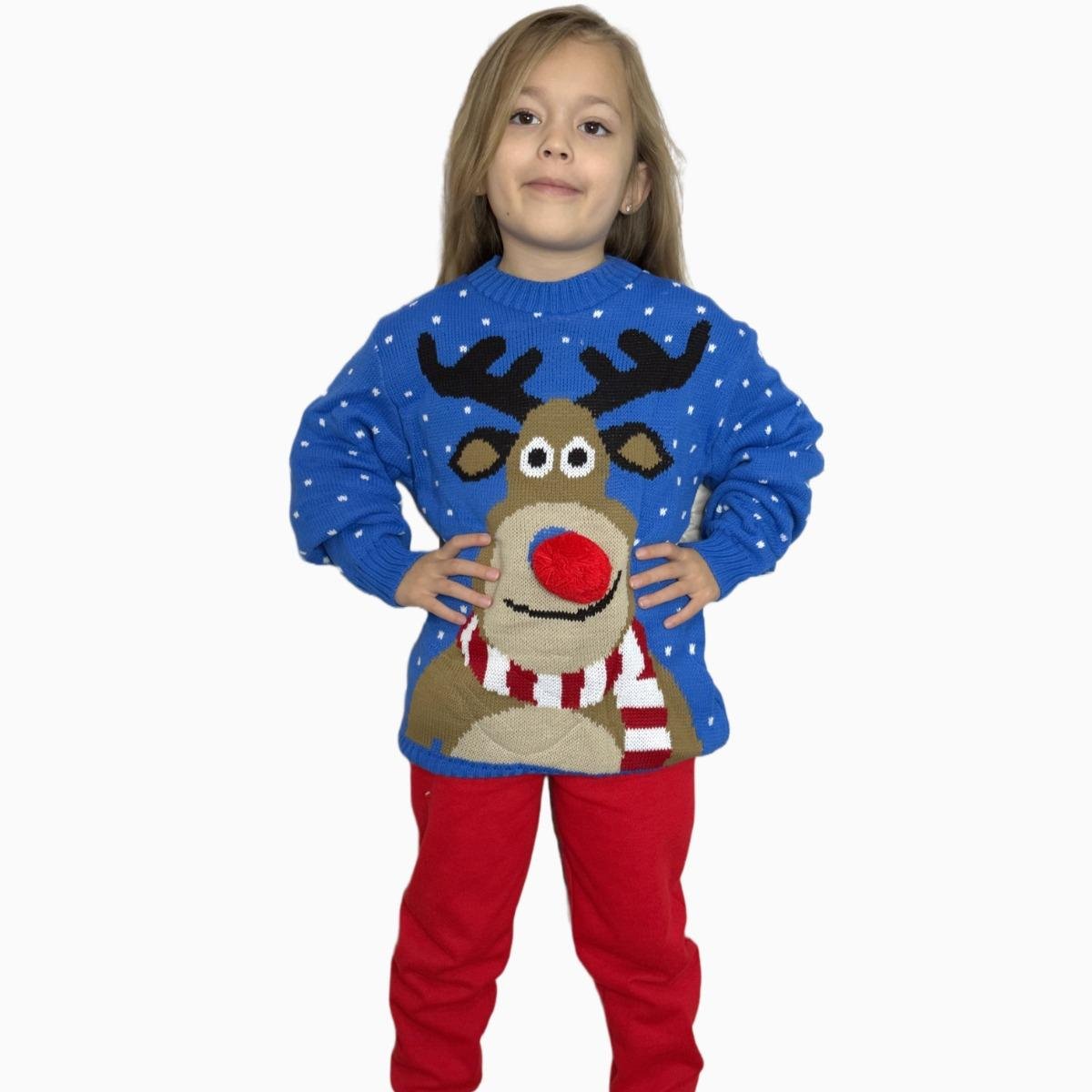 Kids Boys Girls Children Unisex XMAS Christmas Jumpers Knitted Reindeer Rudolph - LUXE DIVAKids Boys Girls Children Unisex XMAS Christmas Jumpers Knitted Reindeer RudolphKnitted Reindeer RudolphLUXE DIVALUXE DIVAPomNoseJumpBlue5-6Kids Boys Girls Children Unisex XMAS Christmas Jumpers Knitted Reindeer Rudolph5 - 6 YearsPom Pom - Blue