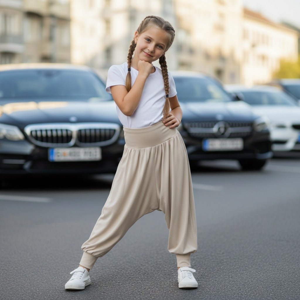 Kids Harem Loose Casual Baggy Sports Dancing Pants Girls Harem Children Trouser with Leg Cuffs Elasticated Waist UK 5 Years to 13 Years - LUXE DIVAKids Harem Loose Casual Baggy Sports Dancing Pants Girls Harem Children Trouser with Leg Cuffs Elasticated Waist UK 5 Years to 13 YearsLUXE DIVALUXE DIVAHaremTrouserCream5-6Kids Harem Loose Casual Baggy Sports Dancing Pants Girls Harem Children Trouser with Leg Cuffs Elasticated Waist UK 5 Years to 13 Years5 - 6 Yearscream