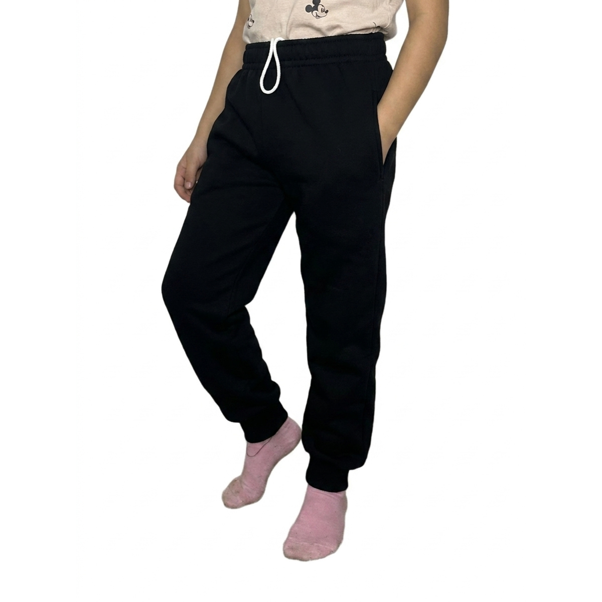 LUXE DIVA kids unisex fleece joggers soft warm casual wear