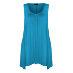 Load image into Gallery viewer, Ladies Hanky Hem Womens Sleeveless Scoop Neck Jersey Long
