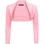 Load image into Gallery viewer, Ladies Plain Long Sleeve Bolero Shrug Crop Top Cropped
