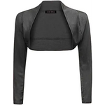 Load image into Gallery viewer, Ladies Plain Long Sleeve Bolero Shrug Crop Top Cropped
