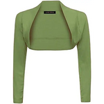 Load image into Gallery viewer, Ladies Plain Long Sleeve Bolero Shrug Crop Top Cropped
