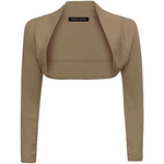 Load image into Gallery viewer, Ladies Plain Long Sleeve Bolero Shrug Crop Top Cropped
