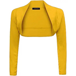 Load image into Gallery viewer, Ladies Plain Long Sleeve Bolero Shrug Crop Top Cropped
