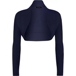 Load image into Gallery viewer, Ladies Plain Long Sleeve Bolero Shrug Crop Top Cropped
