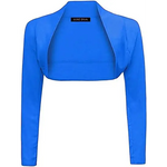Load image into Gallery viewer, Ladies Plain Long Sleeve Bolero Shrug Crop Top Cropped
