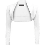 Load image into Gallery viewer, Ladies Plain Long Sleeve Bolero Shrug Crop Top Cropped

