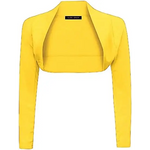 Load image into Gallery viewer, Ladies Plain Long Sleeve Bolero Shrug Crop Top Cropped
