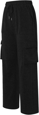 Load image into Gallery viewer, Ladies Combat Elastic Waist Band 4 Pocket Plain Wide Leg Plazzo Style Trouser
