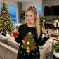LUXE DIVA Women's Christmas Tree Jumper | Funny & Ugly Xmas Sweatshirt for Ladies