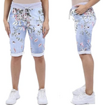 Load image into Gallery viewer, LUXE DIVA Italian Ladies Women&#39;s Turn-Up Shorts – Elastic Waist, Stylish, Comfortable Summer Wear UK Sizes 12-22 – Casual Fit Daily
