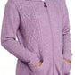 LUXE DIVA Womens Collar Zip Cable Knit Cardigan Ladies Long Sleeve Pullover Pocket Jumper