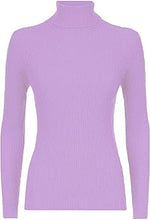 Load image into Gallery viewer, LUXE DIVA Women Ladies Ribbed Stretch Polo Turtle Neck Rib Top Jumper UK Size S/M-XXXL
