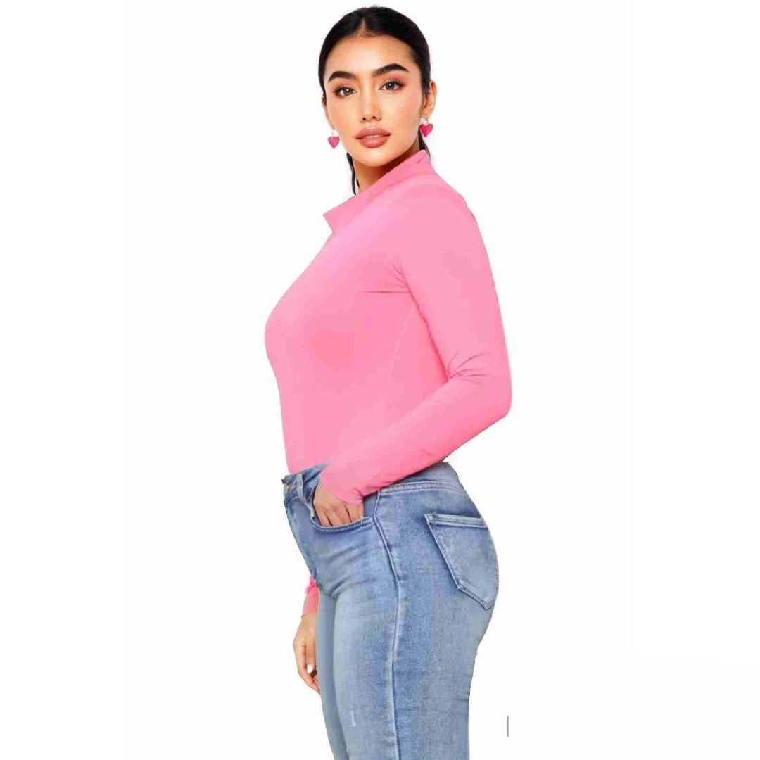 LUXE DIVA Bodysuit for Women Mock Turtle Neck Long Sleeve Tops Slim Fit Basic Stretch Soft Bodysuit Jumpsuit - LUXE DIVALUXE DIVA Bodysuit for Women Mock Turtle Neck Long Sleeve Tops Slim Fit Basic Stretch Soft Bodysuit JumpsuitBodysuitLUXE DIVALUXE DIVALSPNBdysutNYellowSMLUXE DIVA Bodysuit for Women Mock Turtle Neck Long Sleeve Tops Slim Fit Basic Stretch Soft Bodysuit JumpsuitSMNeon Yellow