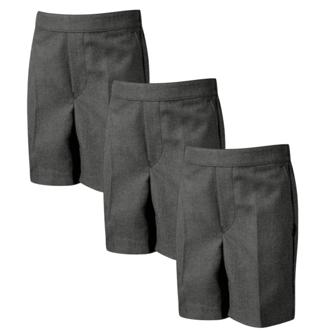 LUXE DIVA Boys School Shorts – - LUXE DIVALUXE DIVA Boys School Shorts –School shortLUXE DIVALUXE DIVASchoolShortGrey2-3Px3LUXE DIVA Boys School Shorts –2 - 3 YearsPack of 3 Grey