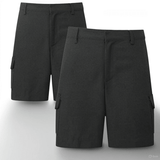 LUXE DIVA Boys School Uniform Cargo Shorts, Teflon - Coated Plain Elasticated Waist Boys Shorts with Zip and Clip Fastening, Black & Grey Uniform Summer Short Pants, Ages 3 - 13 Years - LUXE DIVALUXE DIVA Boys School Uniform Cargo Shorts, Teflon - Coated Plain Elasticated Waist Boys Shorts with Zip and Clip Fastening, Black & Grey Uniform Summer Short Pants, Ages 3 - 13 YearsCargo ShortLUXE DIVALUXE DIVABoysCargoShortBlk3-4LUXE DIVA Boys School Uniform Cargo Shorts, Teflon - Coated Plain Elastic