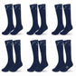 LUXE DIVA Cotton Rich Girls Knee High School Bow Socks Pack 3 6 12 - LUXE DIVALUXE DIVA Cotton Rich Girls Knee High School Bow Socks Pack 3 6 12Knee SocksLUXE DIVALUXE DIVAP6KneHiBowSockNvy2-3LUXE DIVA Cotton Rich Girls Knee High School Bow Socks Pack 3 6 122-3Navy Pack OF 6