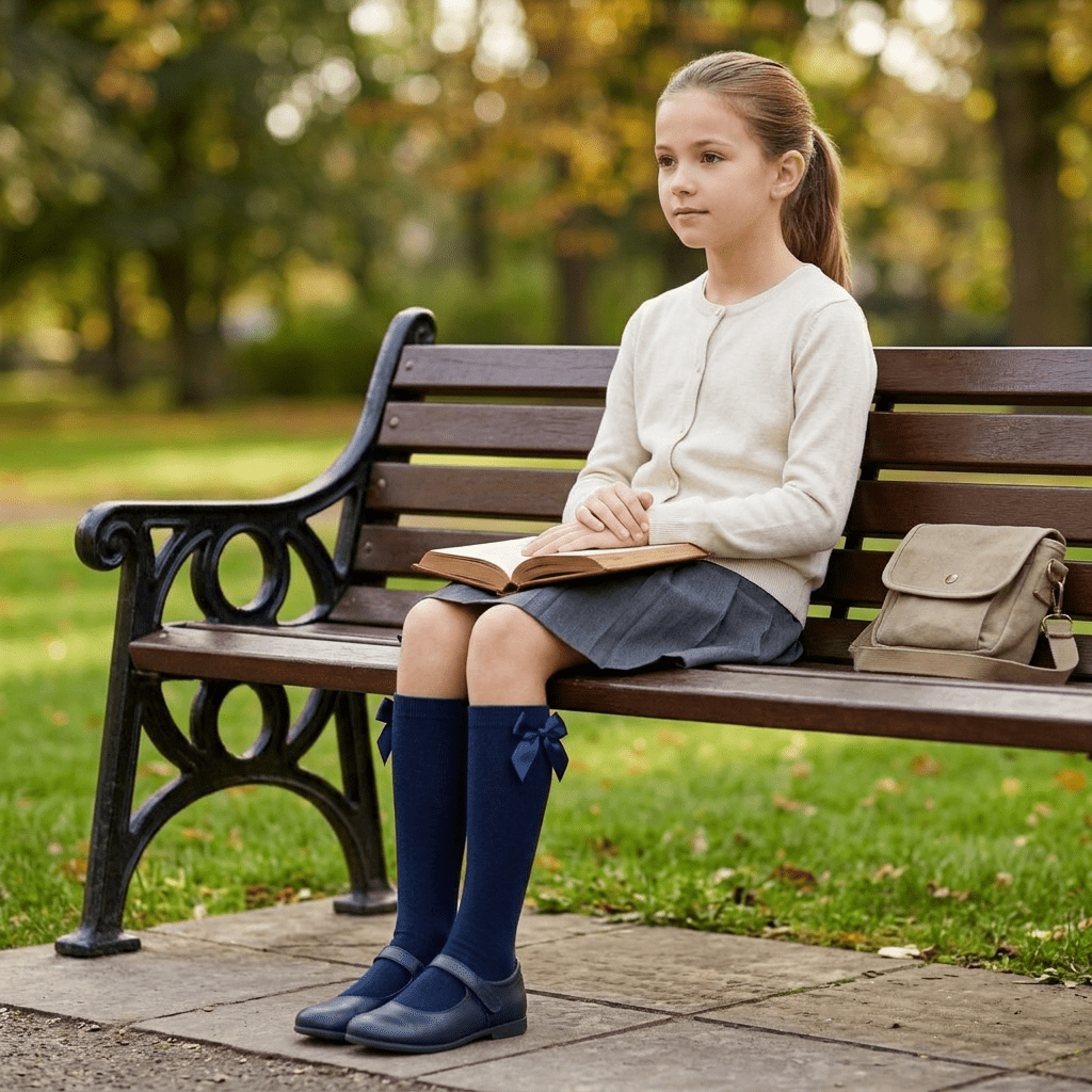 LUXE DIVA Cotton Rich Girls Knee High School Bow Socks Pack 3 6 12 - LUXE DIVALUXE DIVA Cotton Rich Girls Knee High School Bow Socks Pack 3 6 12Knee SocksLUXE DIVALUXE DIVAP12KneHiBowSockWhite2-3LUXE DIVA Cotton Rich Girls Knee High School Bow Socks Pack 3 6 122-3White Pack OF 12