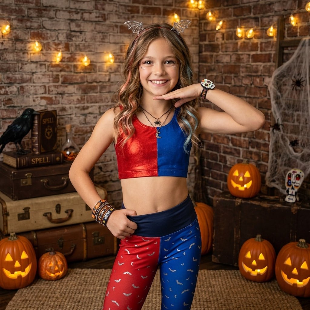 LUXE DIVA Crop top,Hotpant,Legging & Vest Crop Top and Hot Pants Set - LUXE DIVALUXE DIVA Crop top,Hotpant,Legging & Vest Crop Top and Hot Pants SetMetallic setLUXE DIVALUXE DIVALUXE DIVA Crop top,Hotpant,Legging & Vest Crop Top and Hot Pants Set3-4 yearsVest & Legging