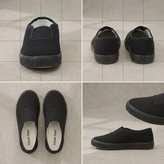 LUXE DIVA Girls Black Canvas School Shoes Touch Fastening PE Gym Dance Pumps - LUXE DIVALUXE DIVA Girls Black Canvas School Shoes Touch Fastening PE Gym Dance PumpsShoesLUXE DIVALUXE DIVASchPumpSliponBlkCH6LUXE DIVA Girls Black Canvas School Shoes Touch Fastening PE Gym Dance Pumps6 UK ChildBlack